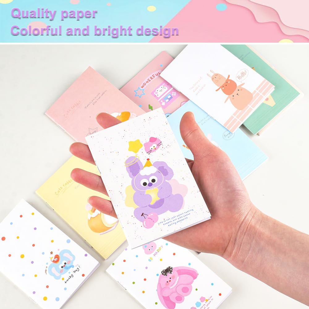 Petit Carnet de Notes de Poche 16 Pièces Couverture Souple Lapin