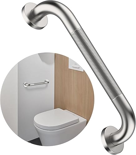 Barras de agarre antideslizantes de 12 pulgadas para pared, barras de agarre de baño de acero inoxidable Munzong para bañeras y duchas, barra de