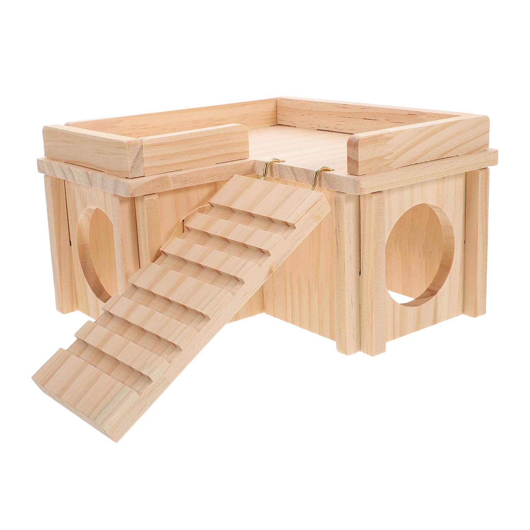 COLLBATH Bearded Dragon Cave Lizard Habitat Accessories Large Bearded Dragon Specific Hideout Climbing Ramp Basking Platform Wooden