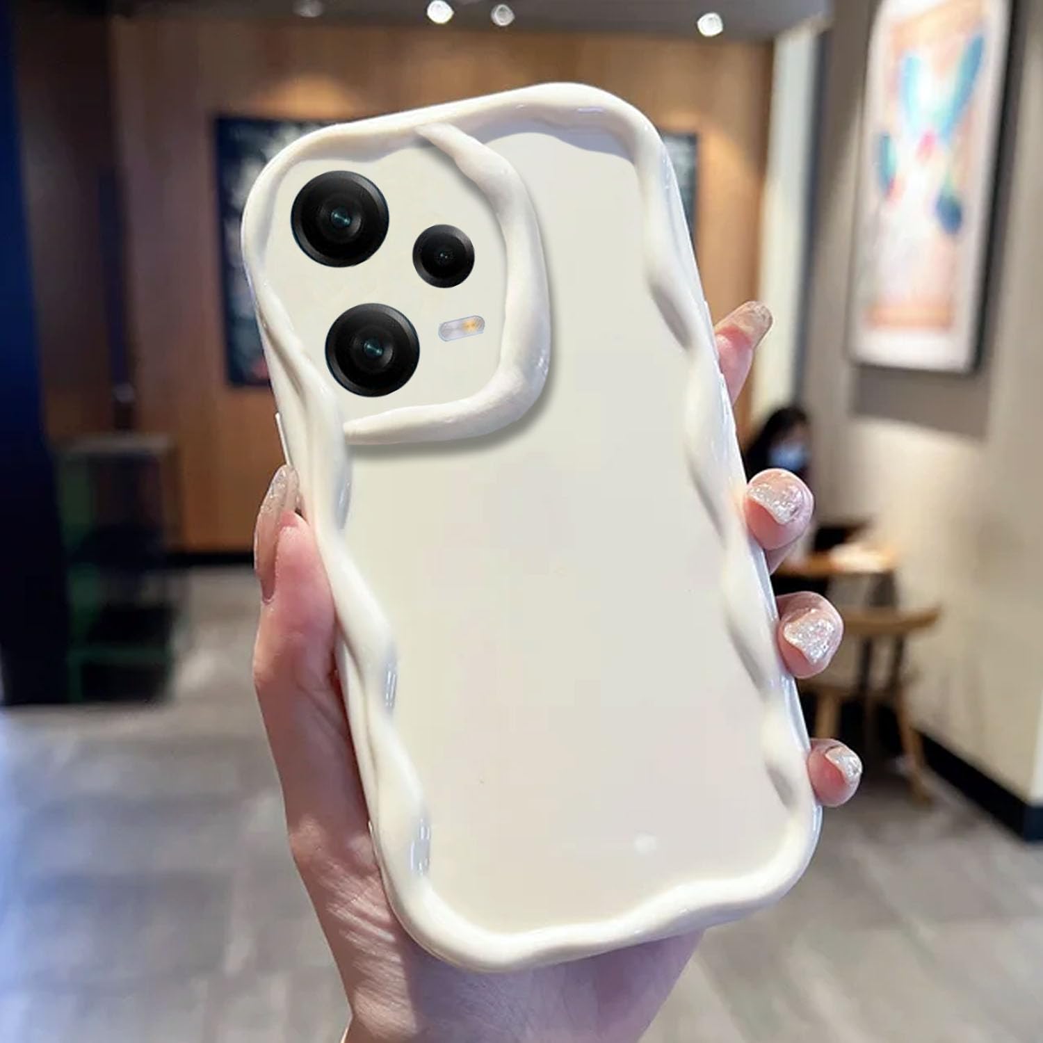 KC Back Cover for Mi Redmi Note 12 5G & Poco X5 5G, New Curly Wave