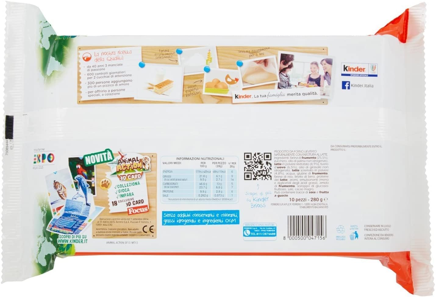 Kinder Testpaket, Brioss Colazione più Panecioc delice snack cards, 5 Stücke + Italian Gourmet polpa 400g
