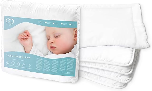 Baby Comfort Duvet & Pillow Set 135x100 cm Baby Cot Quilt 100% Cotton