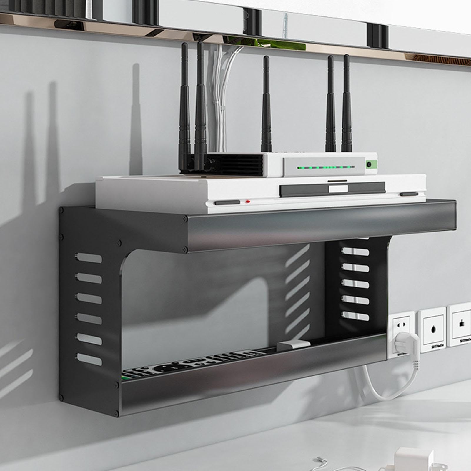 WiFi Router Aufbewahrungsbox Wandhalterung Kabel Organizer Wandbehänge TV