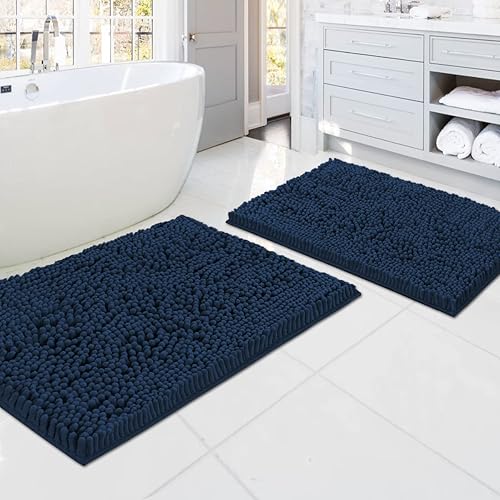 Miniatura 60 de H.VERSAILTEX Alfombras de Baño Tapete de Baño Alfombras de Baño Tapetes de Baño para Baño Antideslizante Extra Grueso Rebotante Suave Chenille