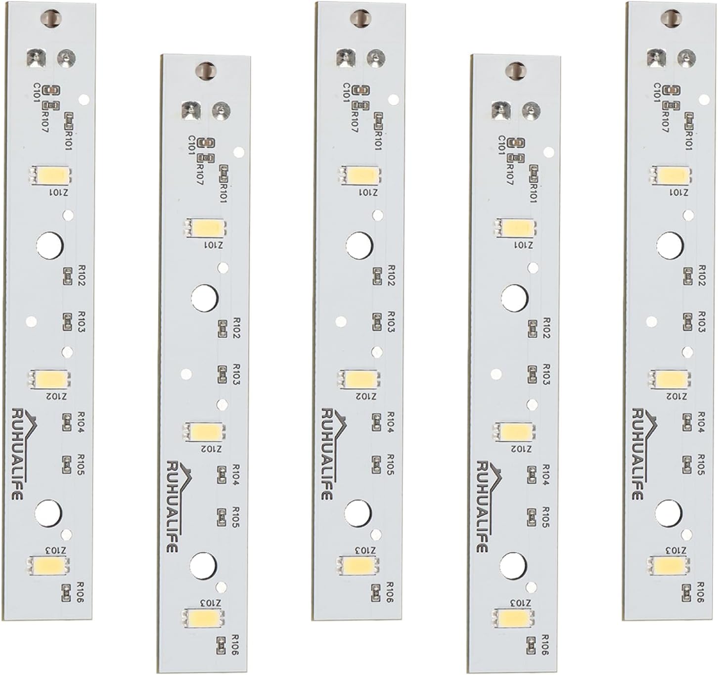 5PCS Refrigerator LED Light Boards Compatible with GE Refrigerator Replace# WR55X26671, Freezer Light Bulb, Fridge LED Light Bulbs Fit for GE Side by Side Models