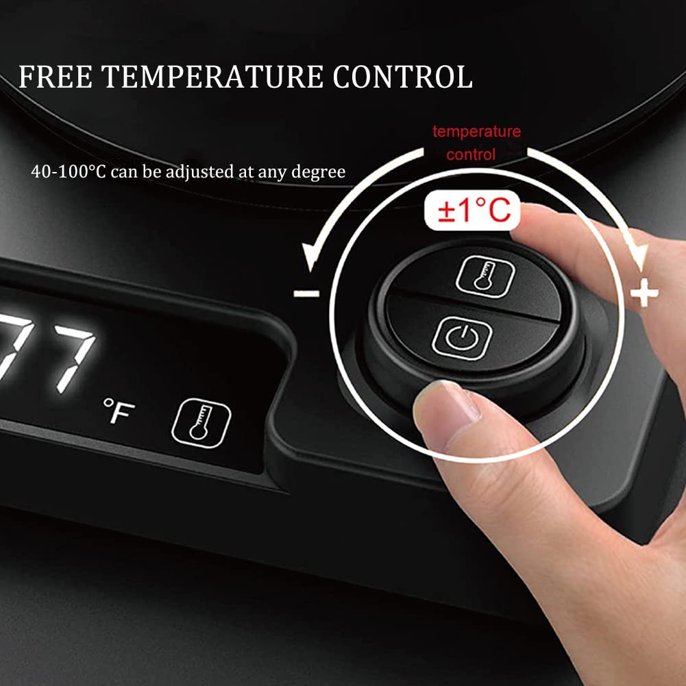 Smart Electric Kettle 1000ML Gooseneck Kettle With Temperature Control and 24H Keep Warm, 304 Stainless Steel Hot Water Kettle For White Tea, Coffee, Boiling Water (White)