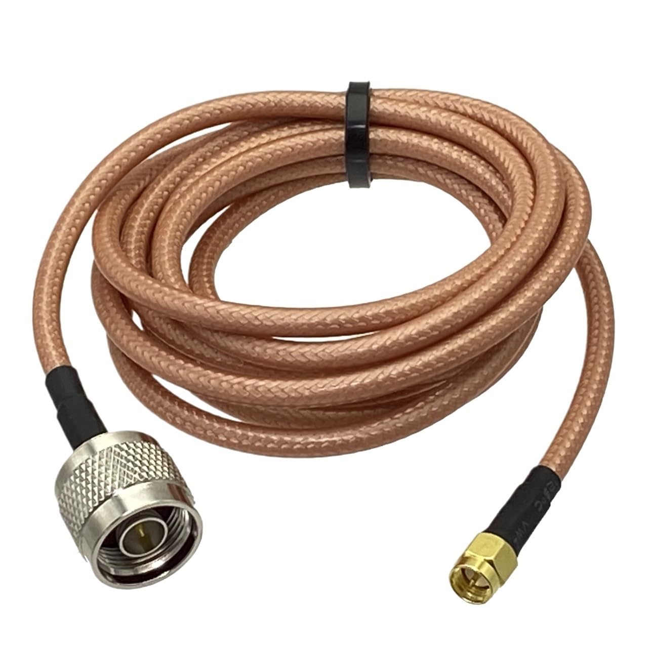 LIHUA 1 szt. RG142 N wtyczka męska do wtyczki męskiej SMA zaciski zaciskowe złącze koncentryczne pigtaile kabel nowy 6 cali ~ 20 m (75 cm)