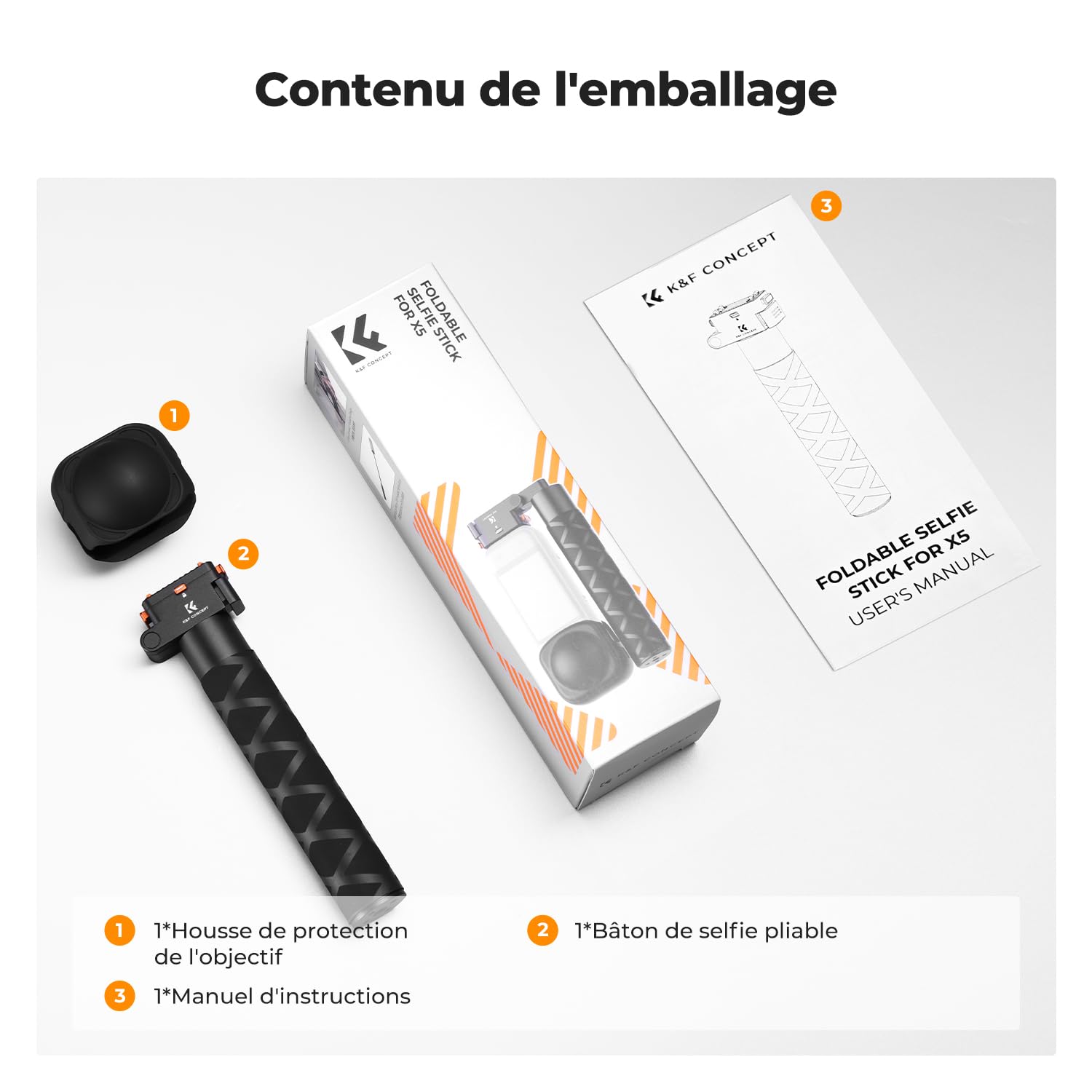 K&F CONCEPT Perche magnétique à dégagement Rapide améliorée 35''