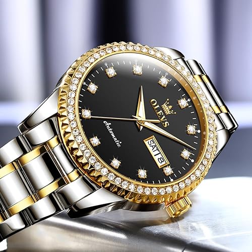 Miniatura 4 de OLEVS Reloj mecánico para hombre ahueca hacia fuera impermeable reloj de cuerda automático para hombres