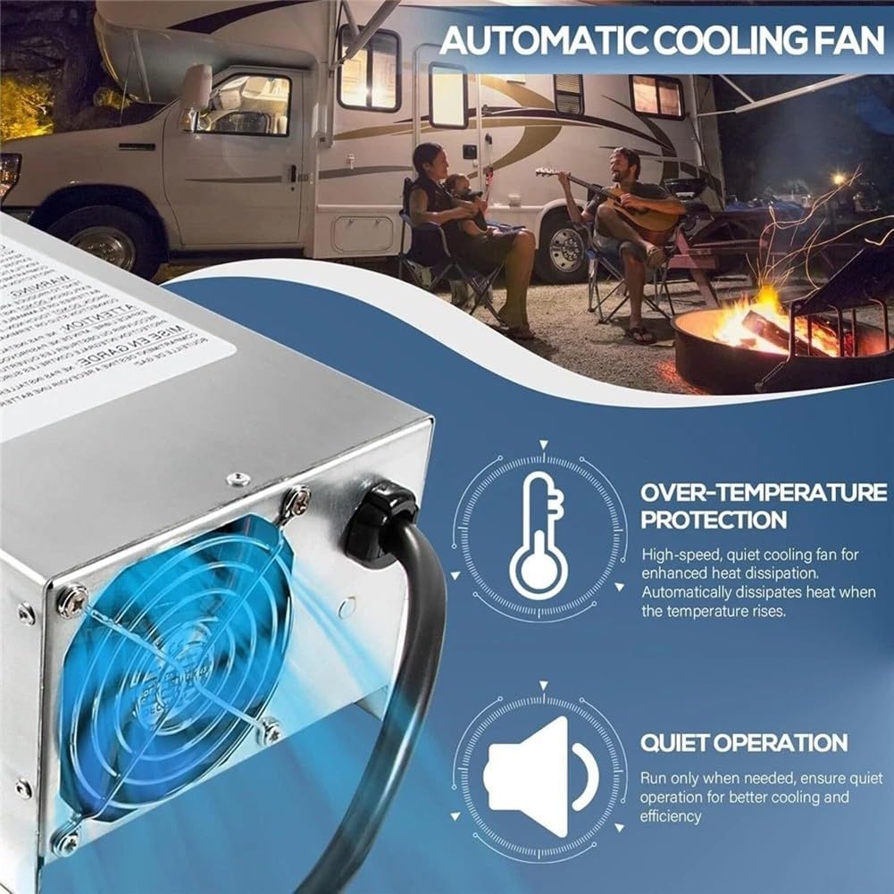 75A RV Power Converter WF-9875 Deck Mount