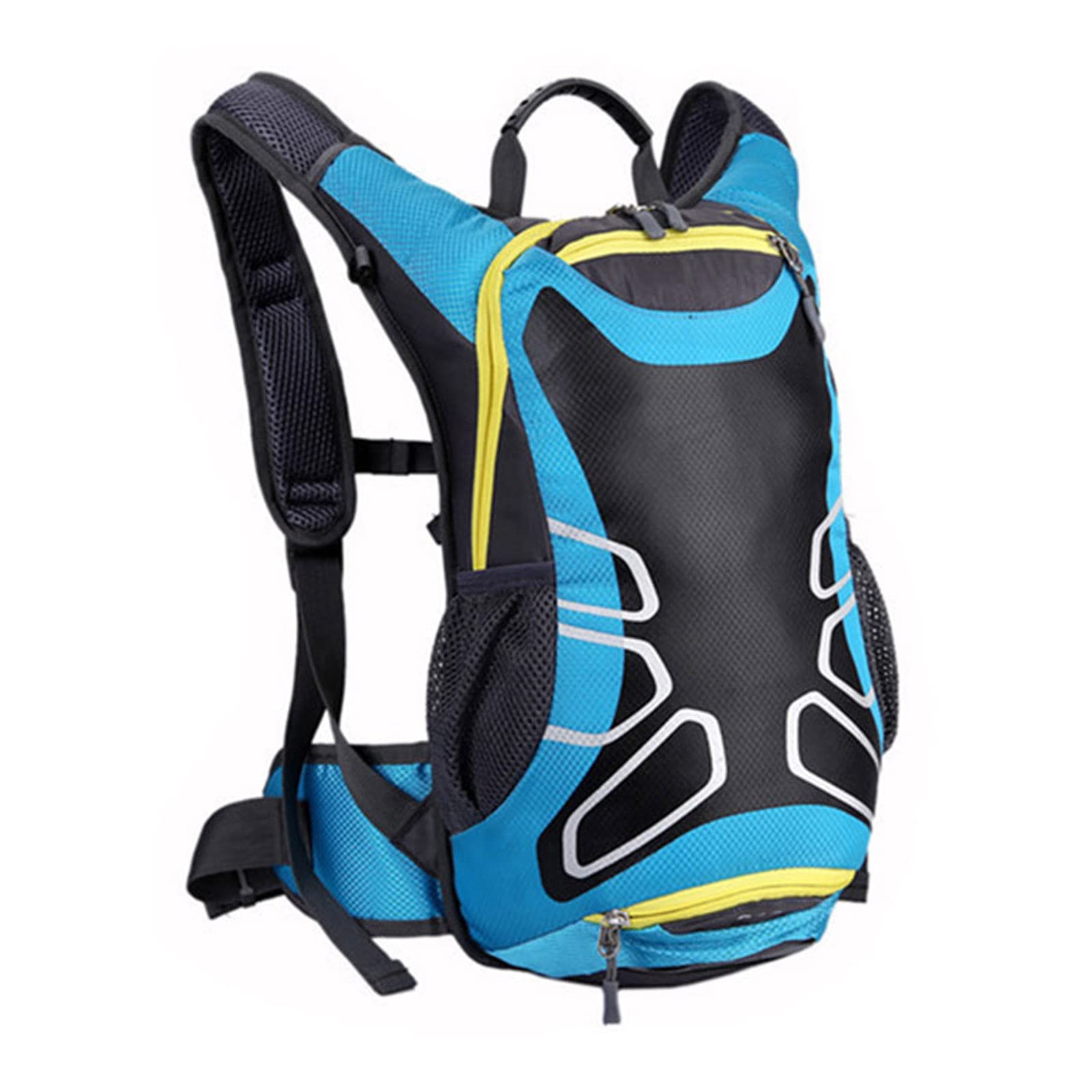 Mochila de nailon para bicicleta de 15 L, para bicicleta de montaña, hidratación para ciclismo, senderismo, camping, correr, hombres y mujeres, con agujero para bolsa de agua, correas ajustables