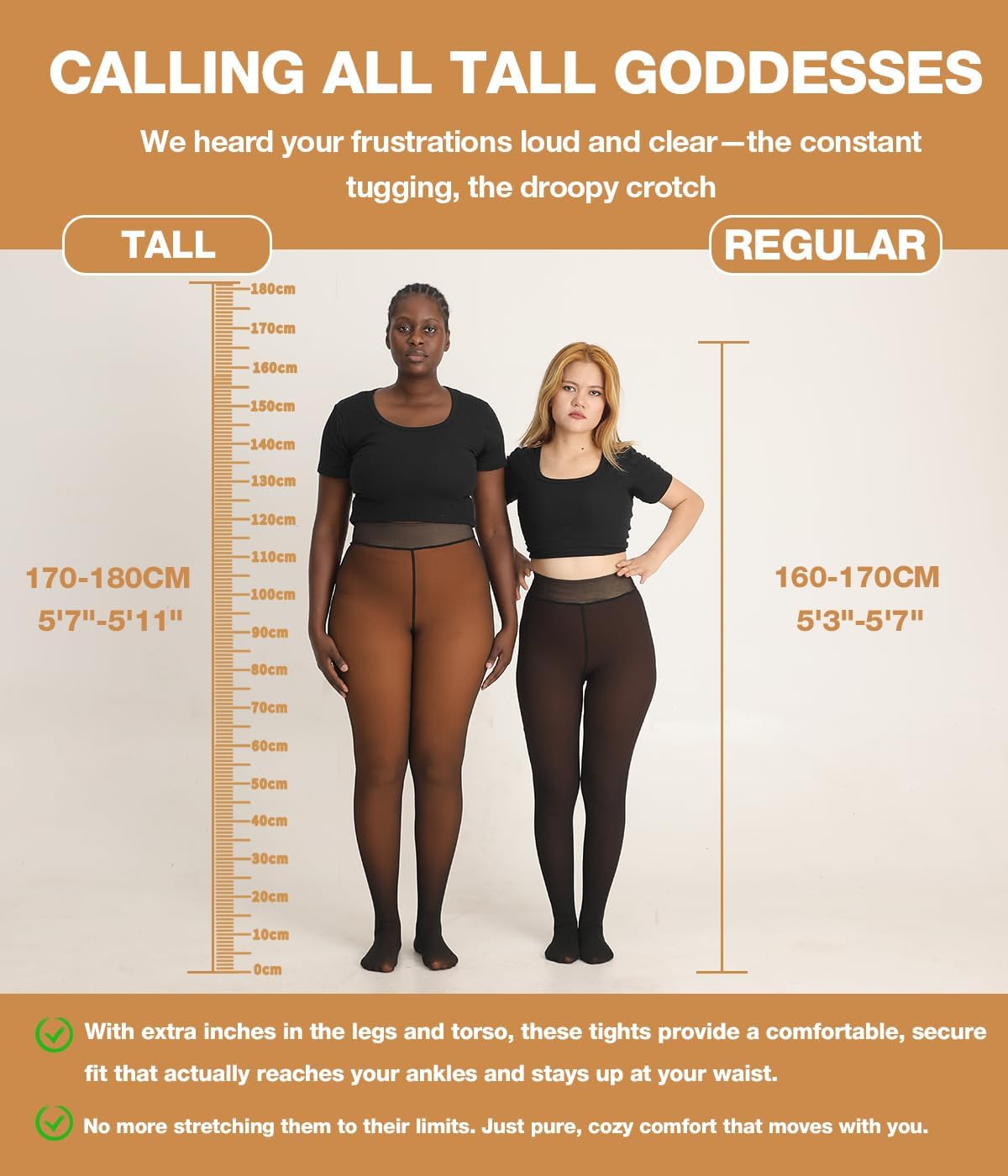 MERYLURE Fleece Lined Tights Women Fake Translucent Winter Warm Thick Pantyhose Thermal Sheer Leggings for All Skin Tone - Image 5