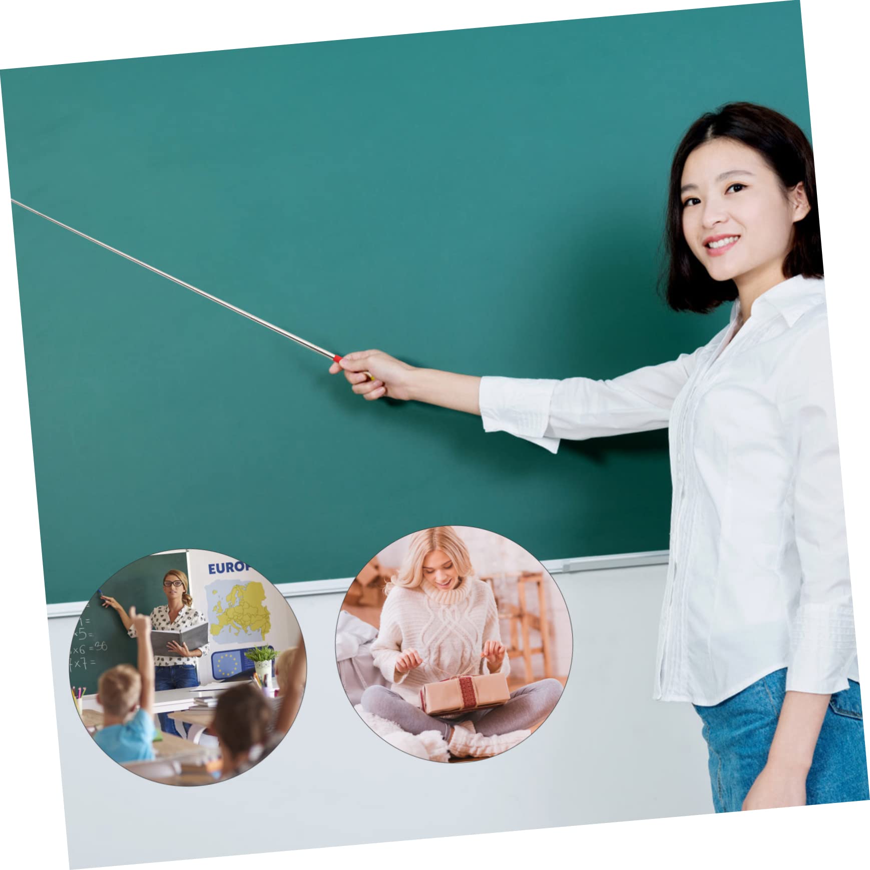 HOMSFOU Multifunction Teaching Stick Extendable Presenting Indicator Rod for Classroom Home Office Decor and Design for Engaging Education and Training Sessions