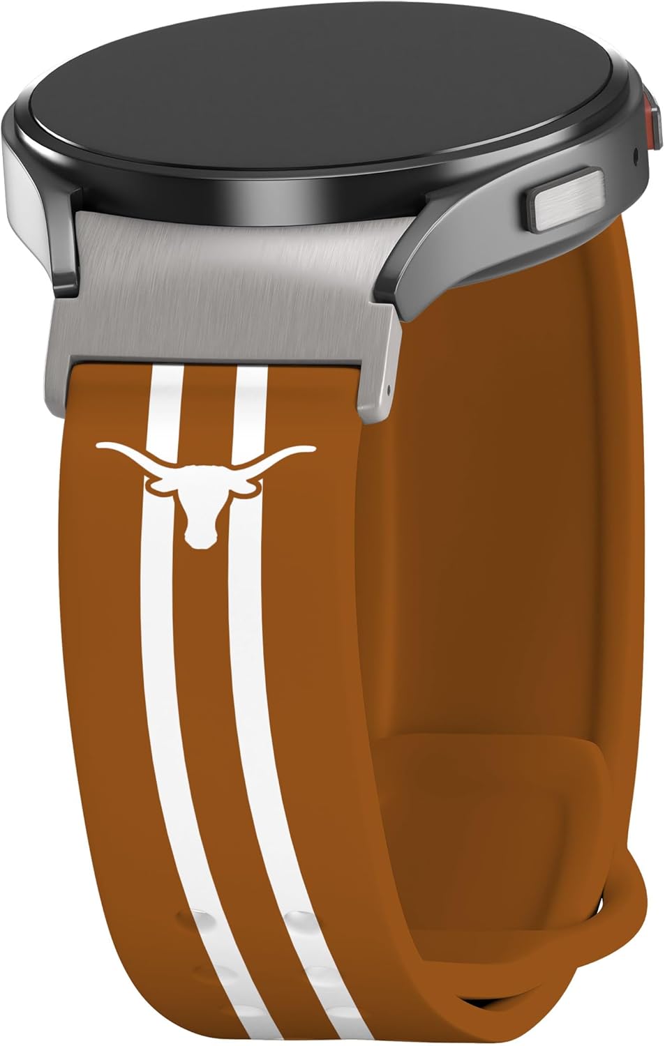 Affinity Bands Texas Longhorns HD Fitted Watch Band Compatible with Samsung Galaxy Watch 4-7 (Long Stripes Burnt Orange)