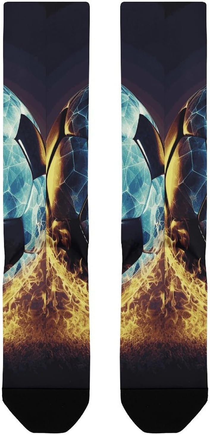 Cool Soccer Ball Knee High Soccer Socks Moisture Wicking