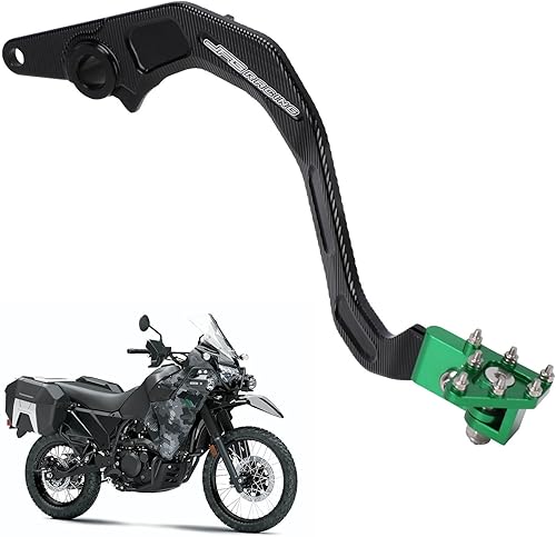 JFG RACING Palanca de pedal de freno trasero plegable para motocicleta CNC para KLR 650 KLR650 2020-2023 ADV verde