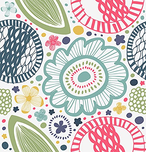 Papier peint Fleurs brillantes dans la cuisine ou le salon, grand format 416x254cm