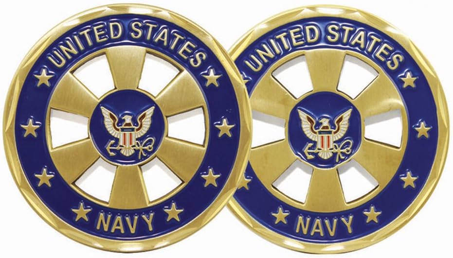 U.S. Navy Wheel Cut-Out Challenge Coin by Eagle Crest