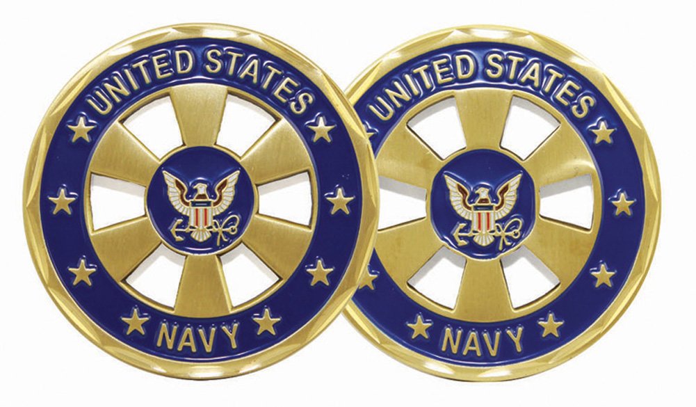 U.S. Navy Wheel Cut-Out Challenge Coin by Eagle Crest