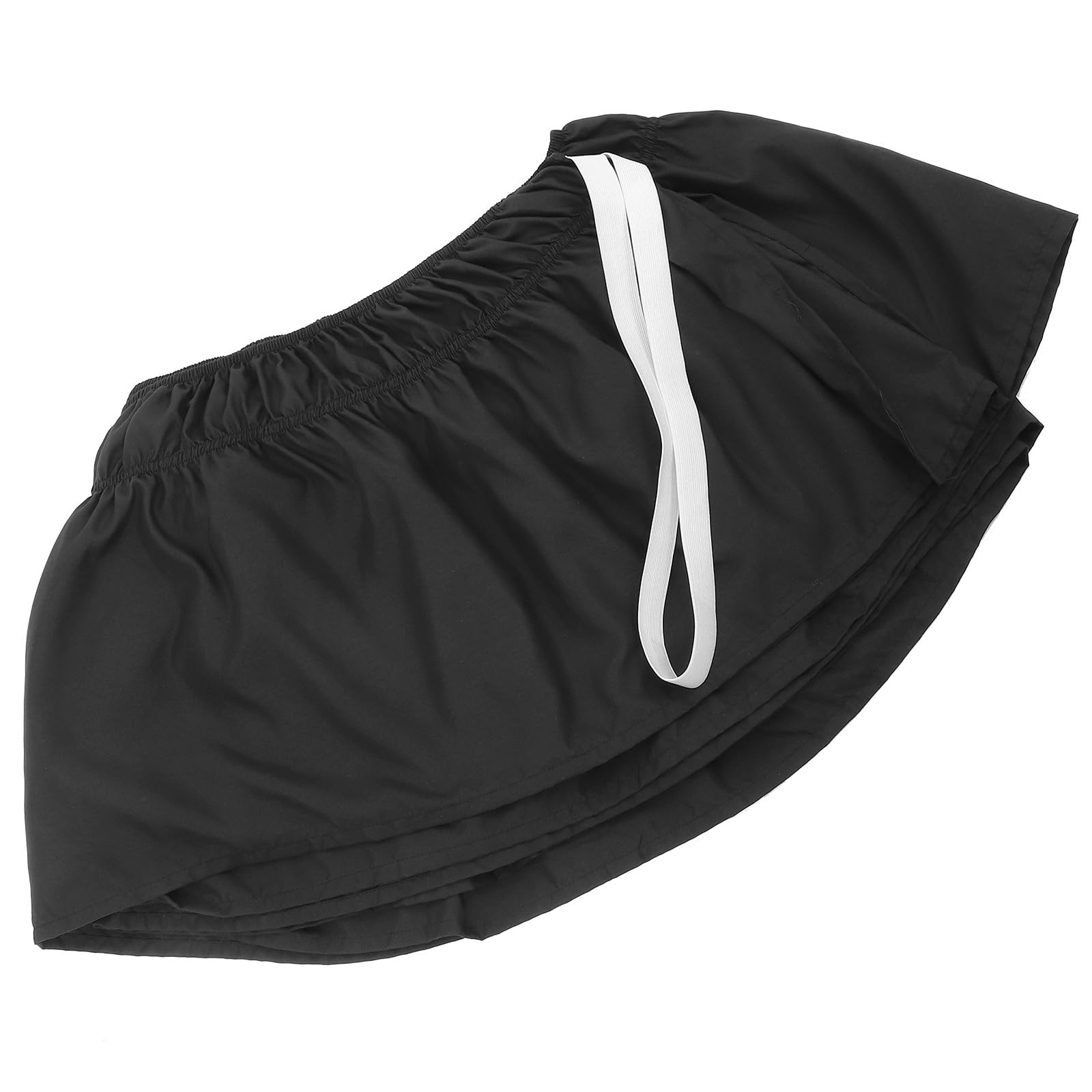 Falda de cama negra elástica de poliéster lavable para hogar y hotel