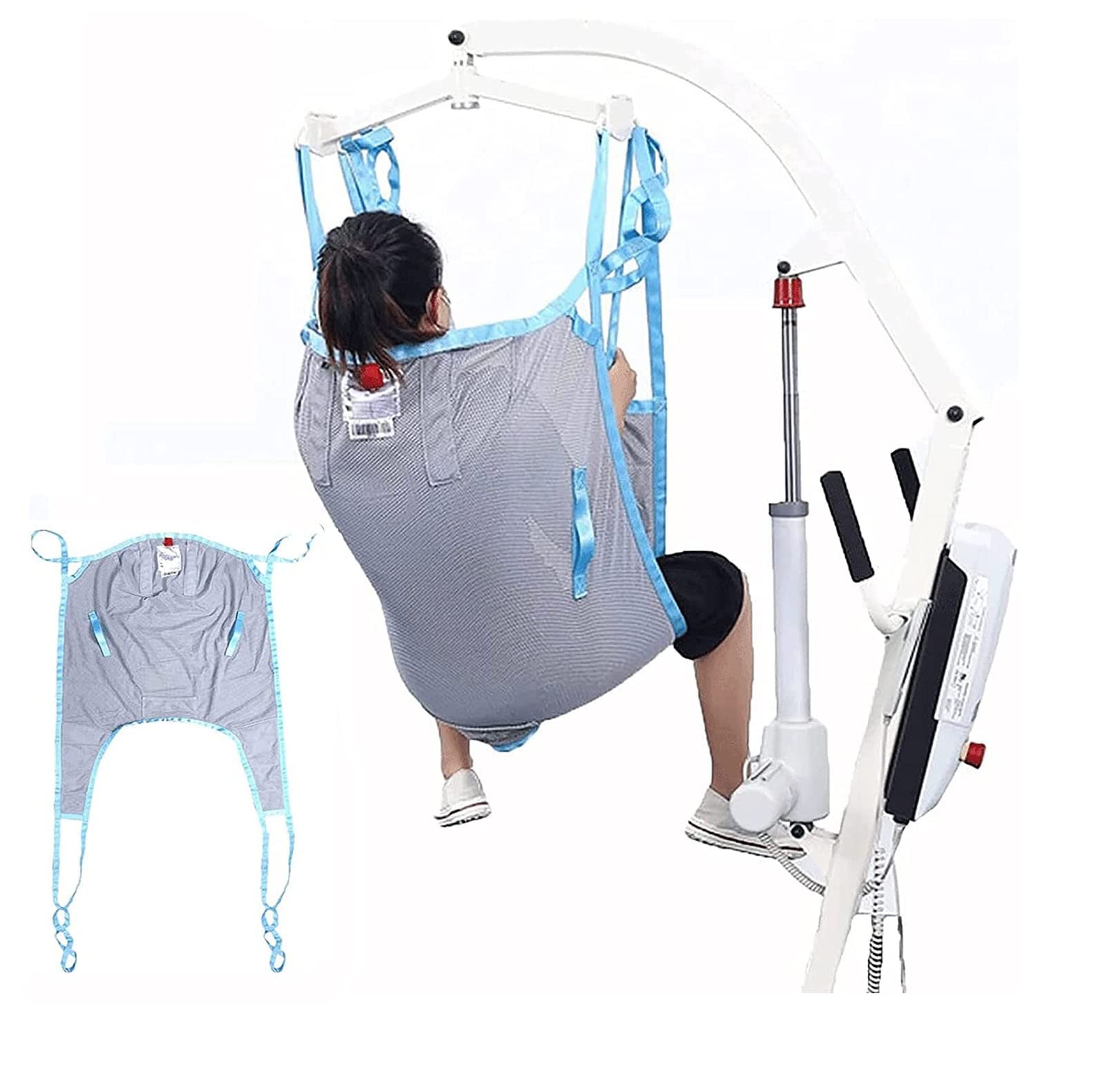 CEEBUS Grúa de Paciente con Eslinga de Cuatro Puntos para piernas divididas, grúa para elevación de Ancianos, cinturón de traslado médico para Ancianos discapacitados (Size : Small)