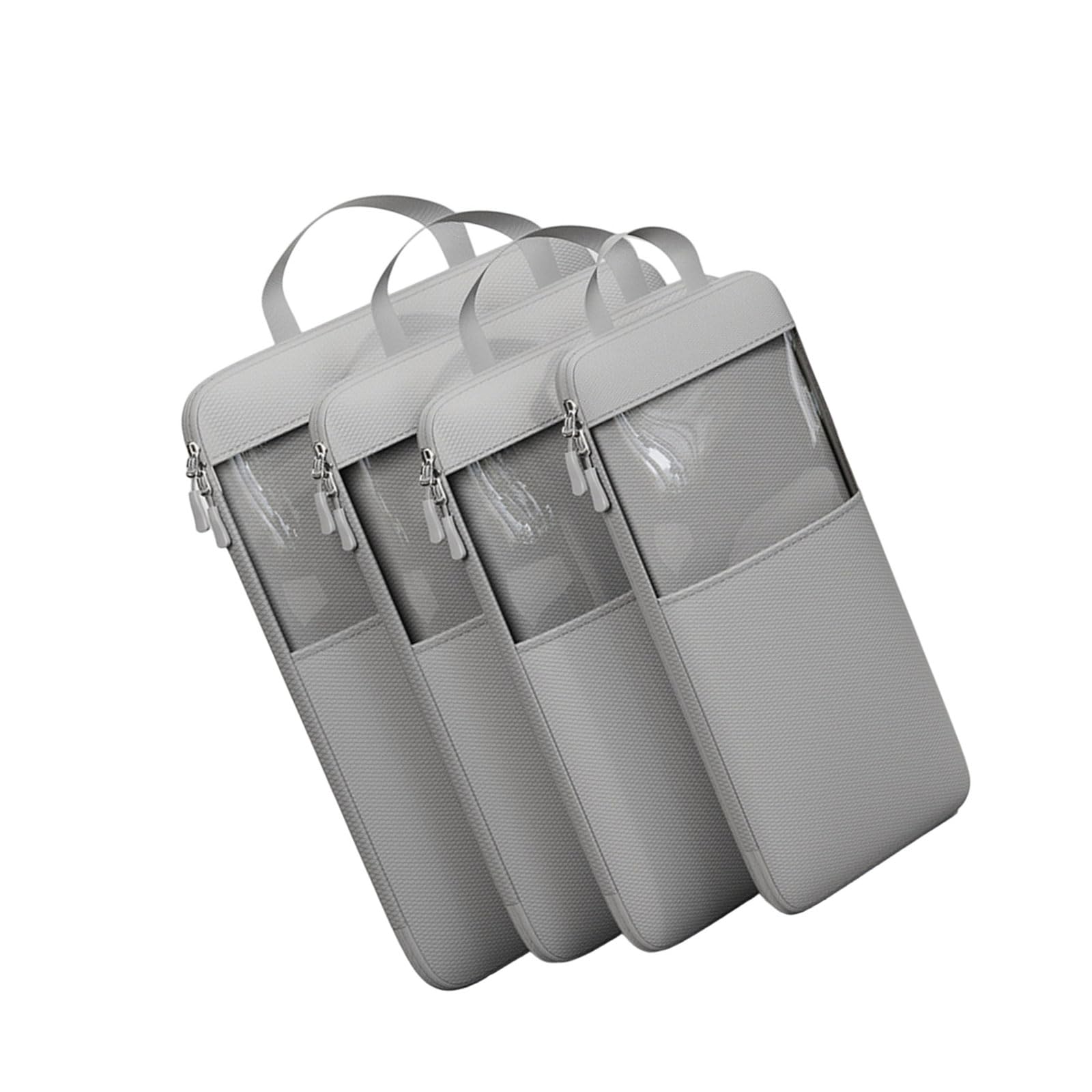Tfaoys Grey Expandable Compression Organizers Travel Packing Organizers Practical Compressible Luggage Cubes Set Suitcases