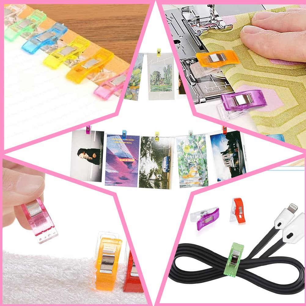 Clip Per Cucire 30 PCS, Accessori Da Cucito Multiuso, Mollette Bucato Antisegno
