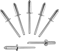 Vista 10 de ALLCLEAN 60 piezas de remaches ciegos de aluminio de 1/4" x 1", remaches pop de 6,4 x 25mm, agarre de aluminio y mandril de acero