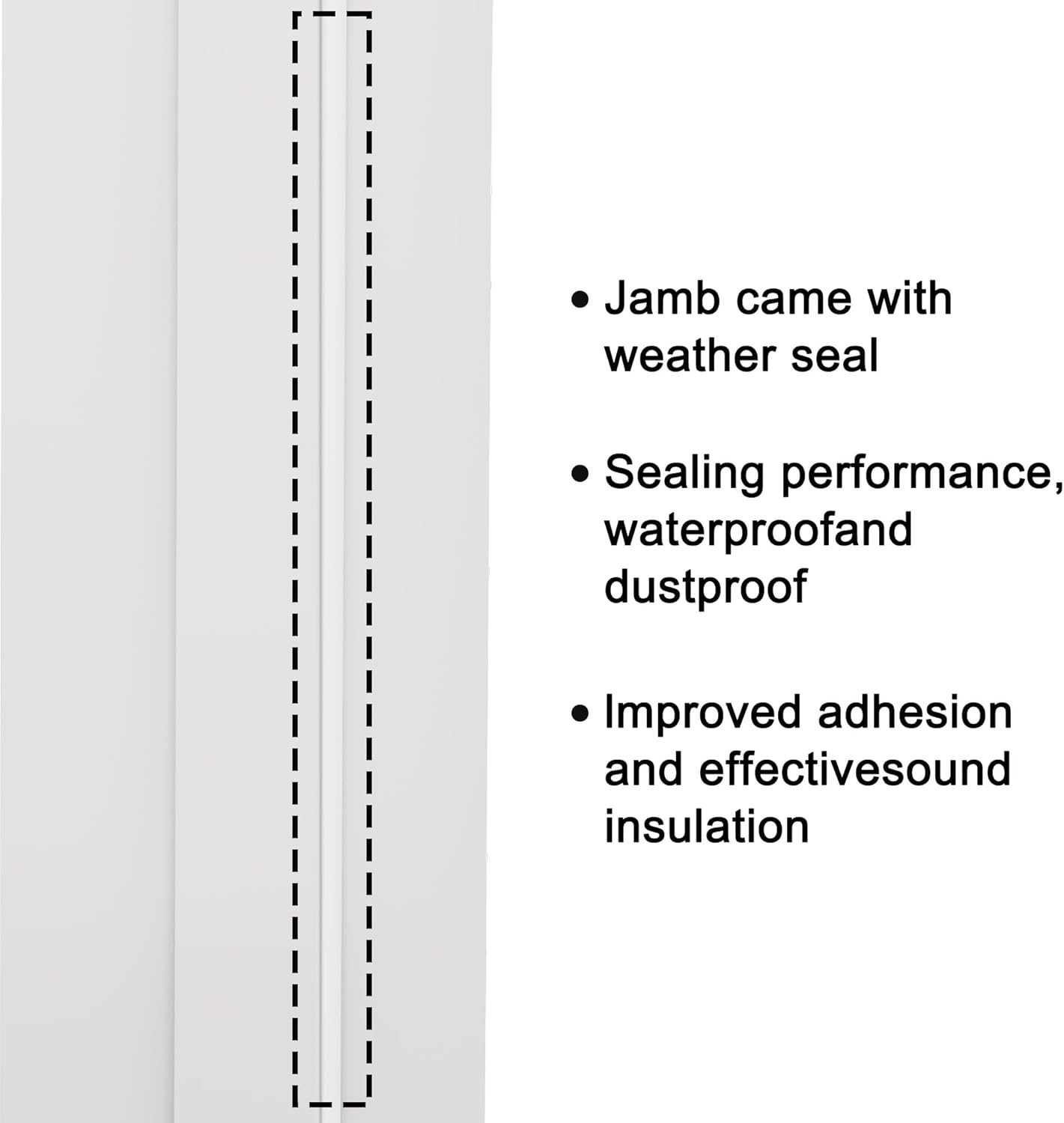 Pine Wood French Door Jamb Frame Kits, Multi-Size Adjustable Jamb (Supports a Width of Up to 72''), Assemly Required, Complete with 6 Black Hinges & Door Seal Strips & Pre-Drilled Top Latch & Levers
