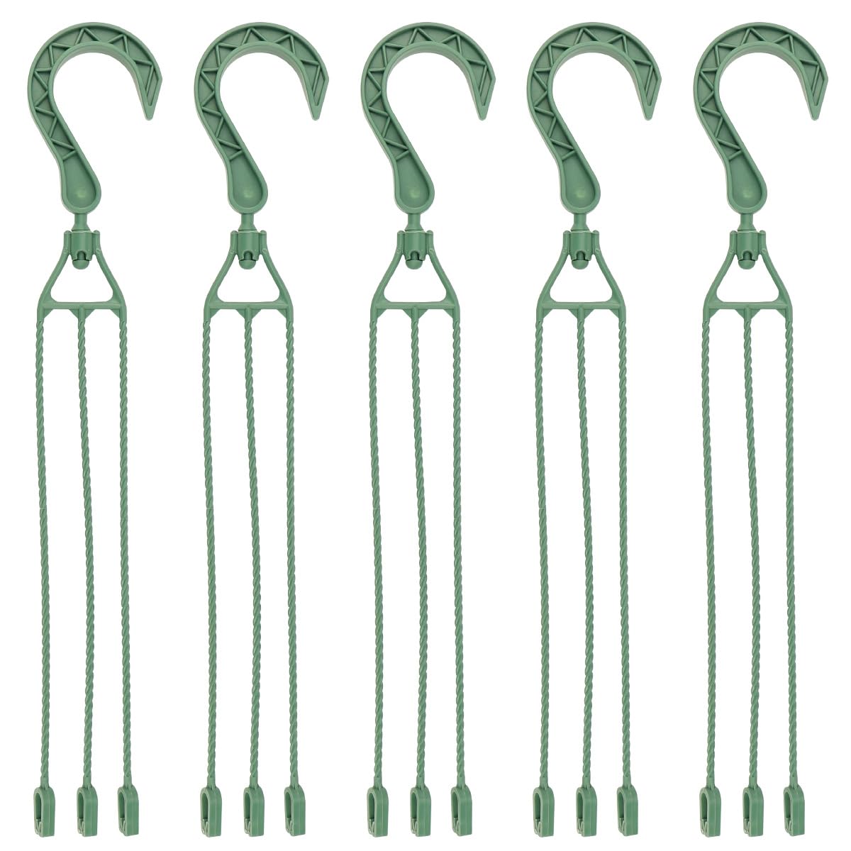 ZJIVQO 5PCS Plastic Hanging Basket Hooks