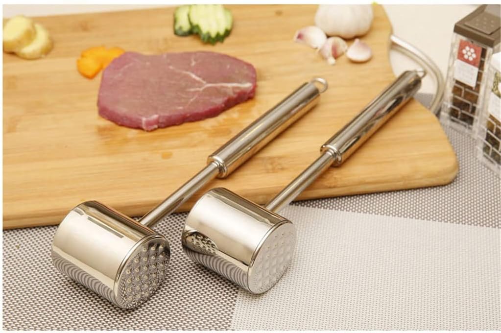 JSEIAJB Stainless Steel Meat Tenderizer Hammer Tool Steak Softener Kitchen Accessories Barbecue Cooking Tools