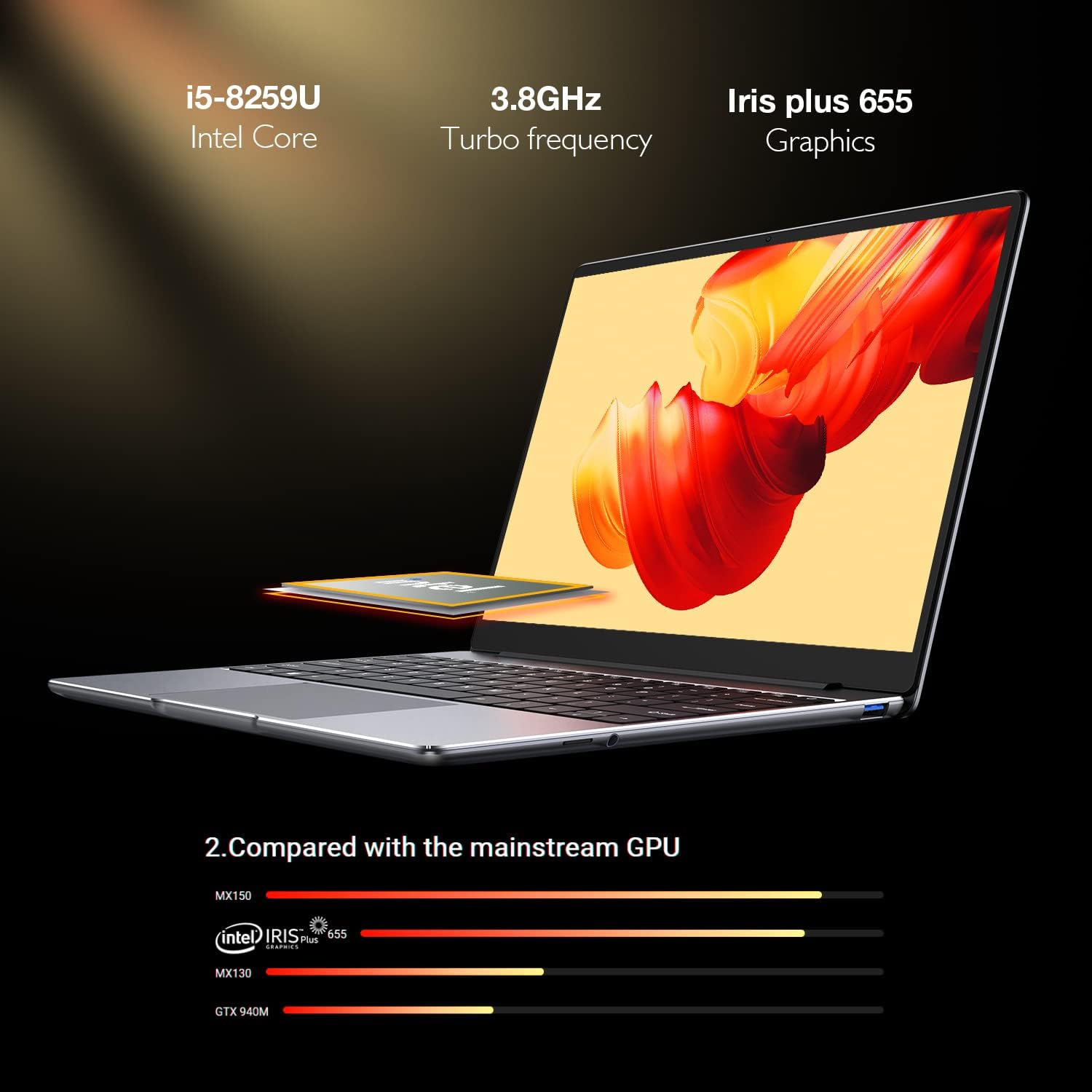 Blасk Frіdау Sаlе 2022 CHUWI Corebook x 14'' Laptop, Gaming Laptop 8GB RAM 512GB SSD, 2160x1440 HD IPS Business Laptop, Intel Core i5-8259U Windows 10 Laptop PC , Backlit Keyboard, Multi Port Type-C, WiFi, Webcam, BT