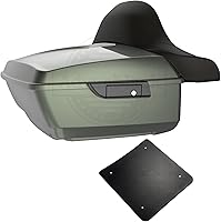 Vista 63 de Moto Onfire Harley Tour Pack King Tour Pack Accesorios Respaldo Pad Fit para Harley Touring 1997+ (Manchado Rojo (Brillante))