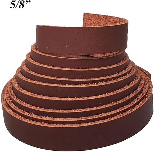 Miniatura 3 de Tiras de cuero de 12 pulgada de ancho, 96 pulgadas de largo, 6-7 onzas (0.094-0.110 in), tiras de cuero Latigo ideales para cinturones, collares,