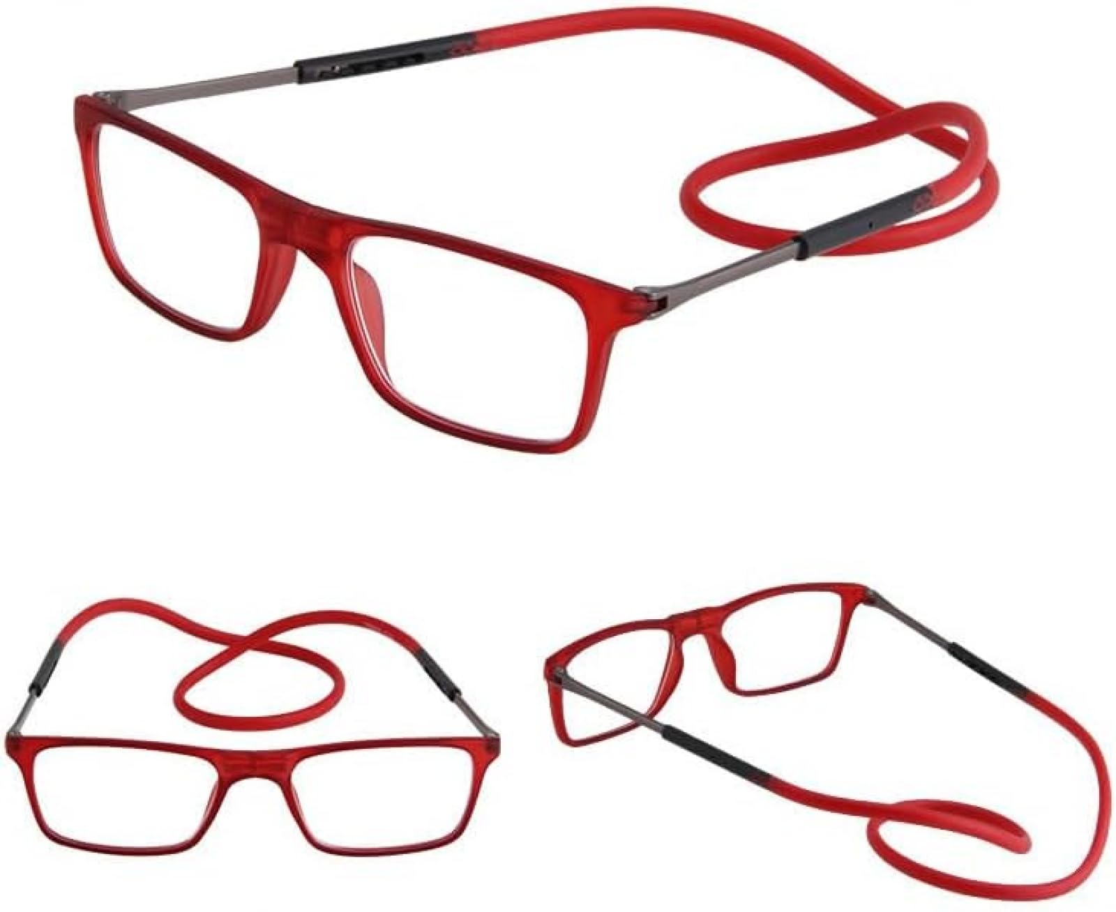 SrgdHjyfd Nueva Lupa Gafas de Lectura Colgando Cuello imán Hombres Mujeres ampliación y Engrosamiento presbicia Gafas de Lectura-Raross||200