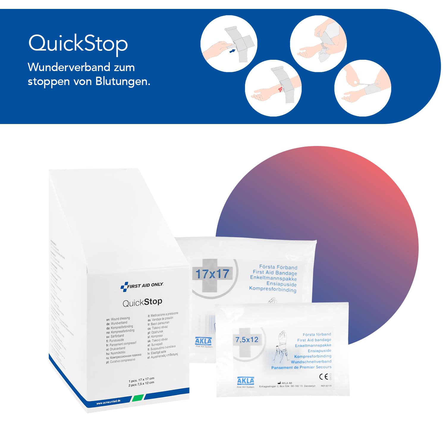 First Aid Only QuickSafe P-44027 00 - Estación de primeros auxilios para lesiones oculares, heridas, quemaduras y cortes, higiénico, a prueba de polvo, fácil de llenar