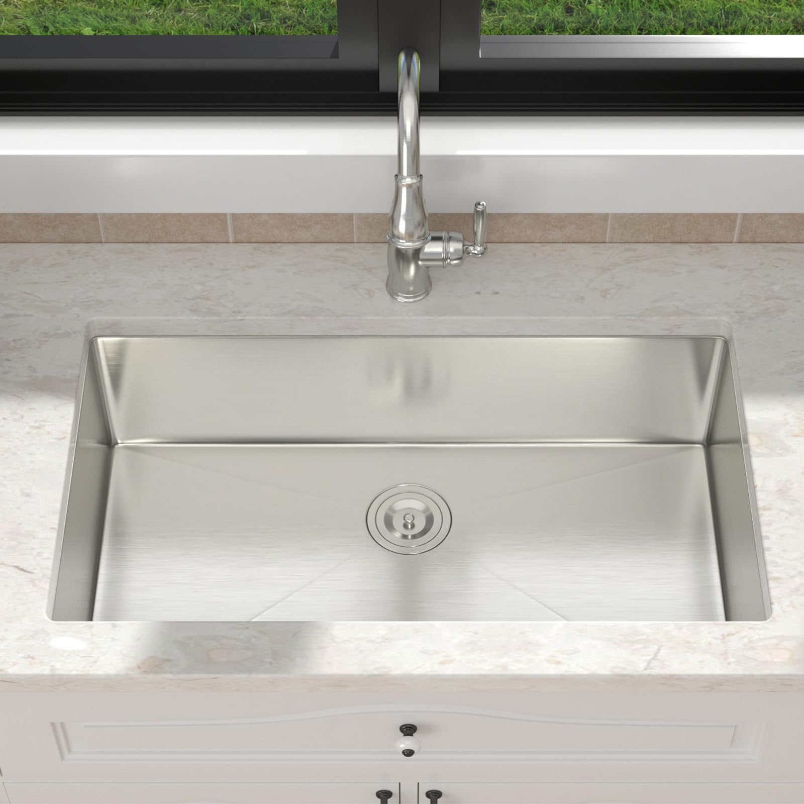 Zeayoun 30 Inch undermount Kitchen Sink 16 Gague Stainless Steel