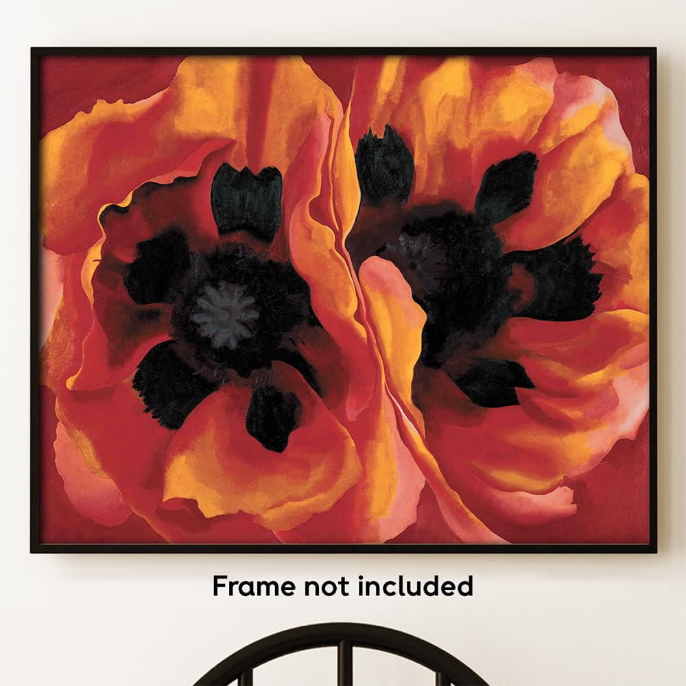 Amazon.com: Oriental Poppies by Georgia O'Keeffe American Abstract