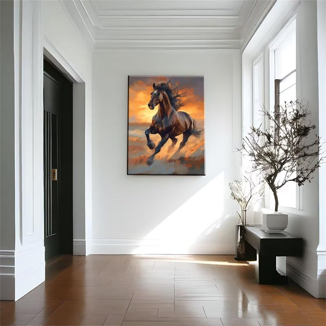 Kit Dipingere Con I Numeri Per Adulti – Cavallo, Tela 30x40cm, Colori Acrilici E Pennelli Inclusi, Senza Cornice, Per Relax E Decorazione
