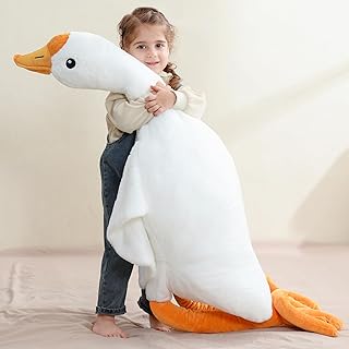 90cm große Riesengans, Plüschente, XXL weiches kuscheliges Gans-Stofftier, großes Ente Plüschtier Kuscheltier Schlafkissen, Riesige Geburtstag für Kinder