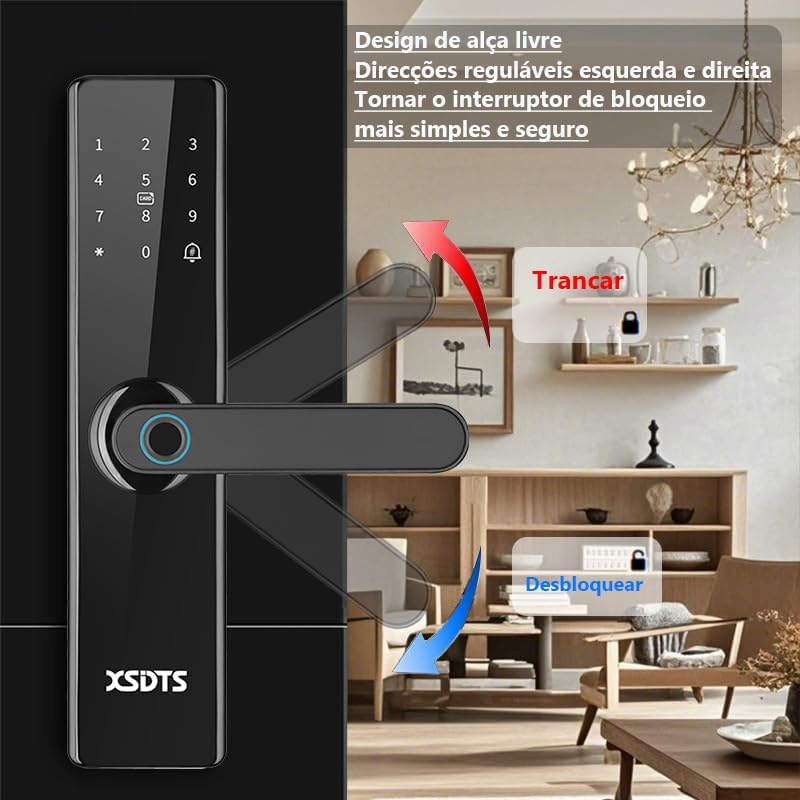 XSDTS Smart Lock with RFID card being used for unlocking