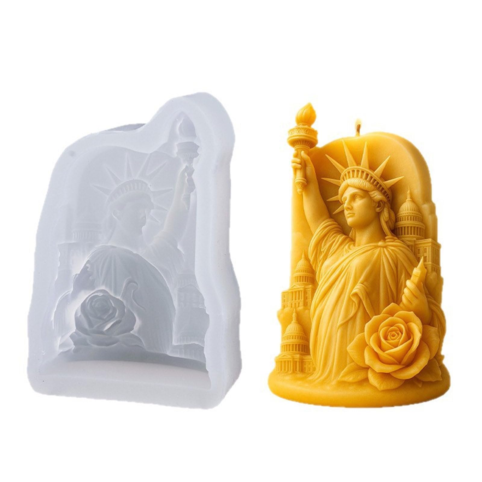 Alksubbm Statue of Independence Silicone Molds Holiday Silicone Molds for Epoxy Resin Soap Candy Making Statue of Resin Mold