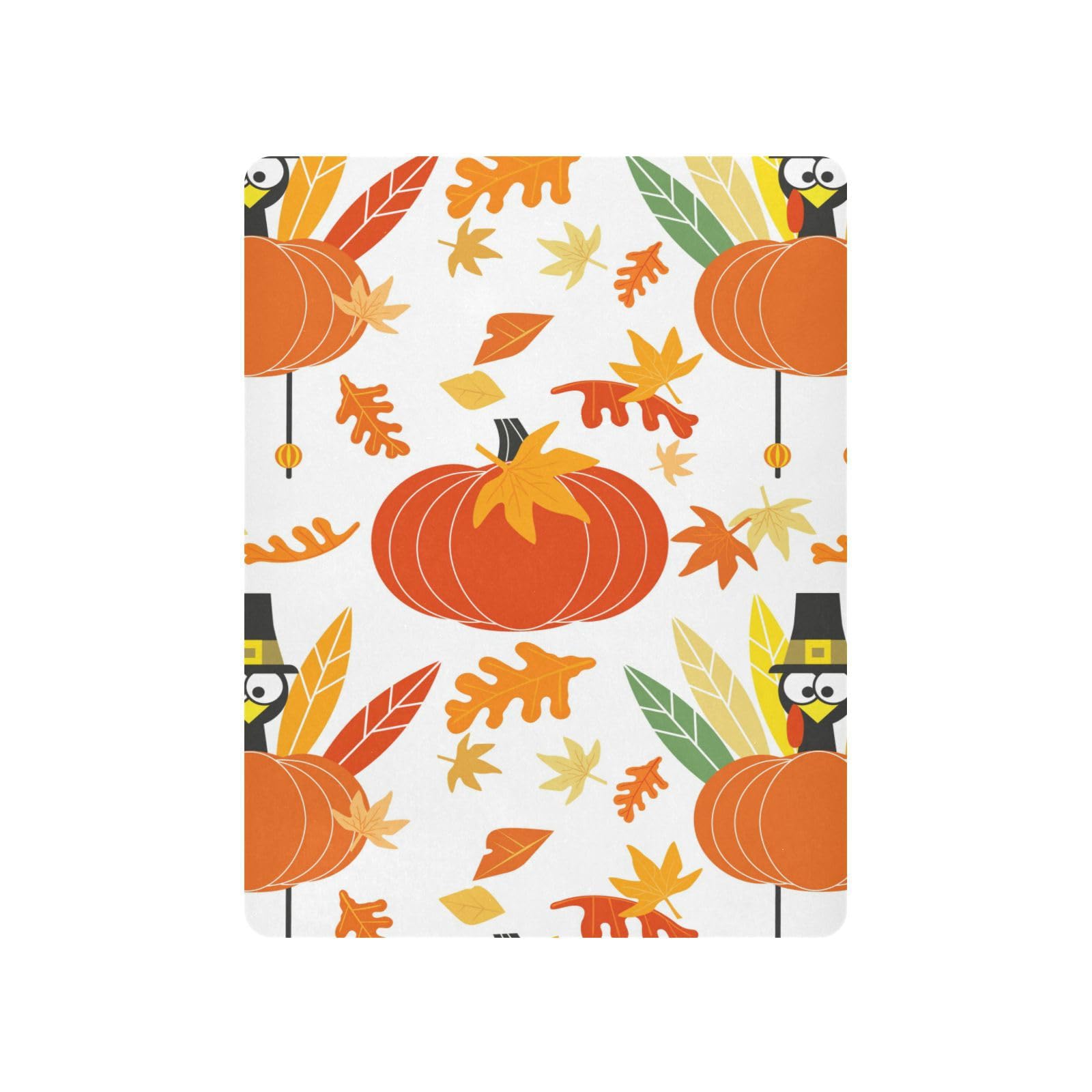 Moudou Thanksgiving Turkey Playard Sheet for Boy Girls, Soft Breathable Fitted Toddler Sheet for Standard Playard Bed Mattress, 39 x 27 x 5 Inch