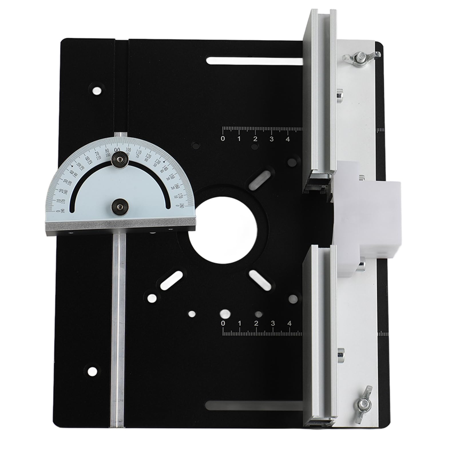 Piastra di inserimento della tavola del router HUIOP Set di 3 piastre di inserimento del tavolo del router Lega di alluminio Fresatura del legno Tavola ribaltabile Rifilatrice Incisione Strumento ausi