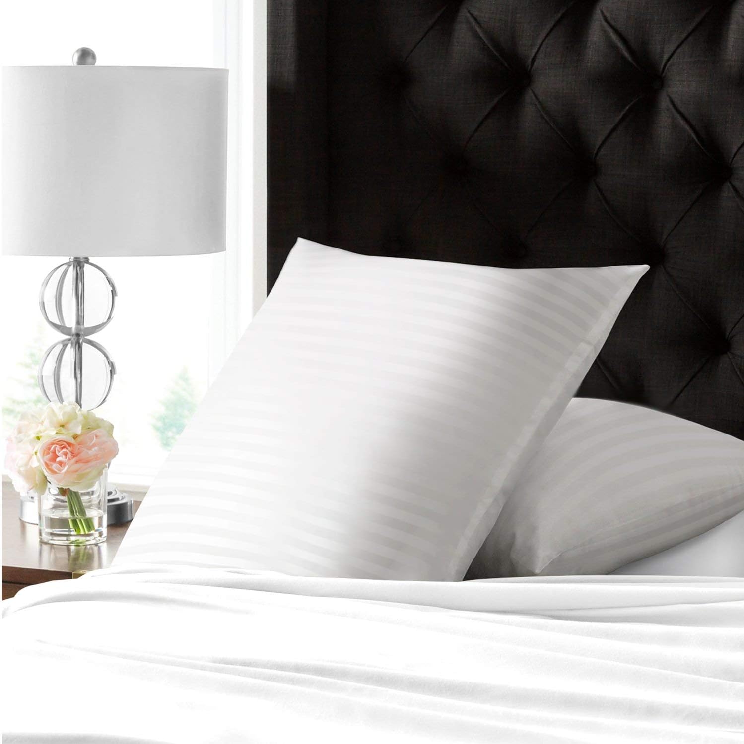 Beckham Hotel Collection Gel Euro Pillow (1-Pack) - Luxury Plush Gel Pillow - Dust Mite Resistant & Hypoallergenic - 18" x 18"