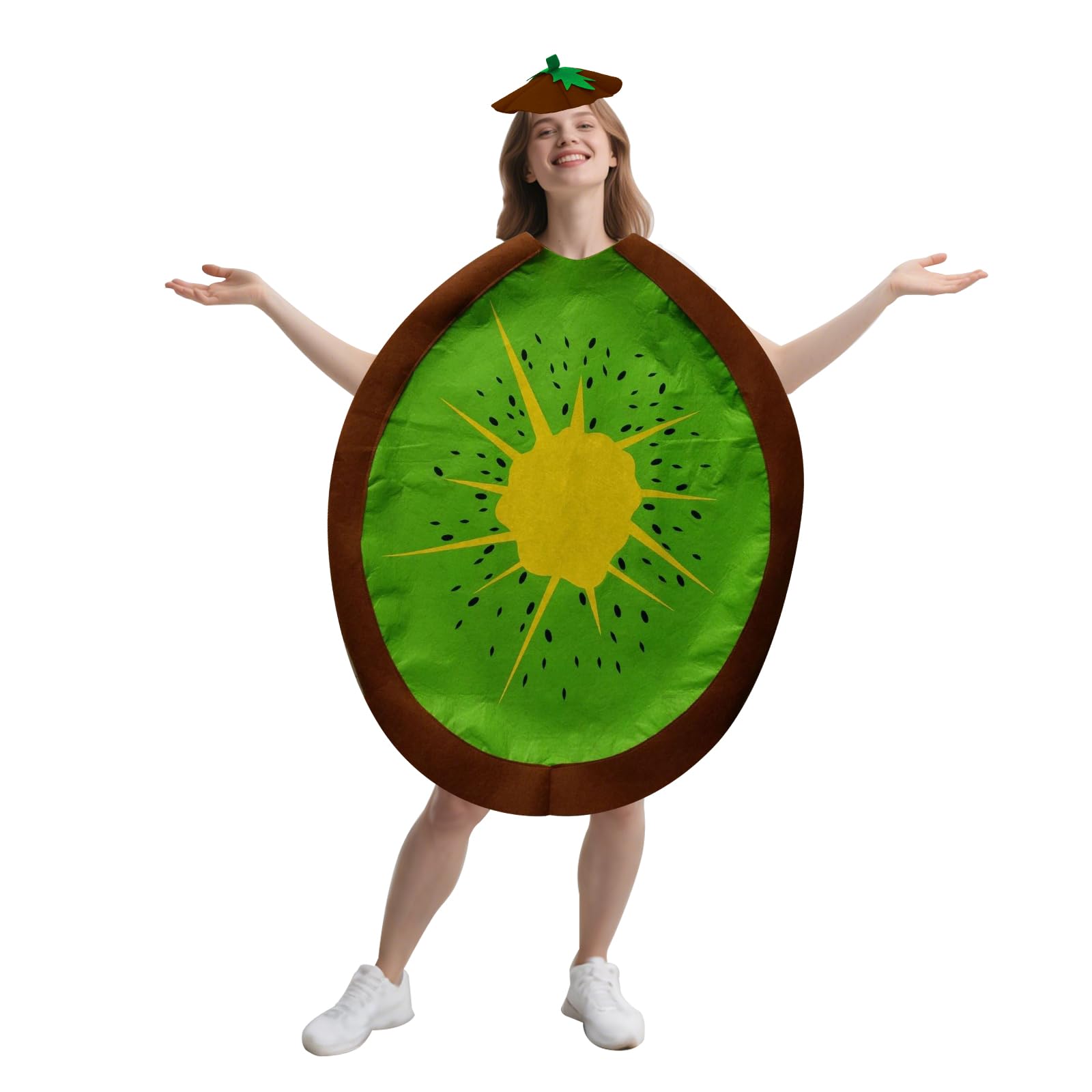 Kiwi Fruit Costume Adult – Funny Fancy Dress for Halloween and Carnival – Comfortable Fruit Outfit for Party Cosplay – Adult Fancy Dress Costumes Women – Halloween Costumes