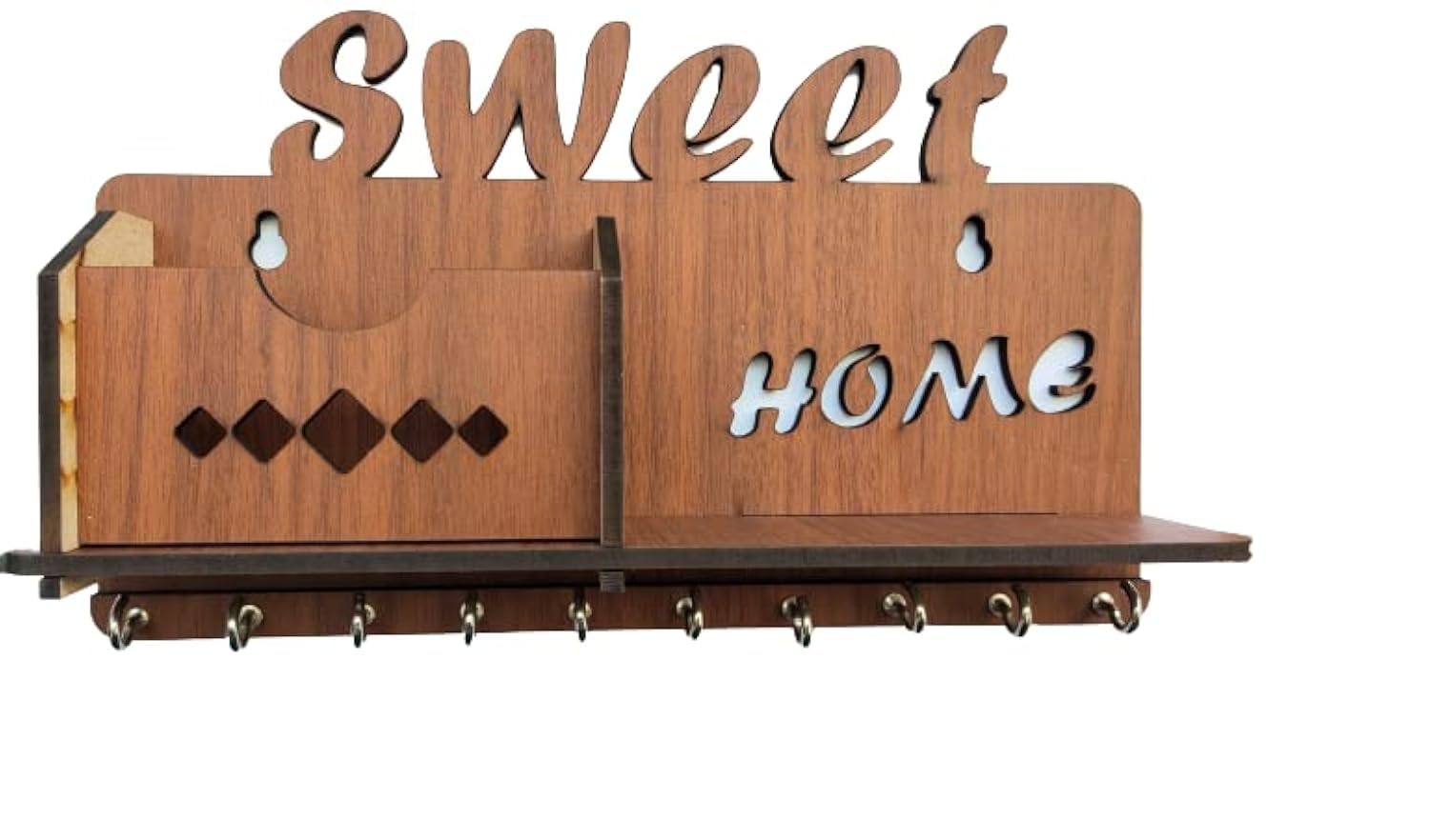 Wooden Om Key Holder - Stylish Wall Decor -4
