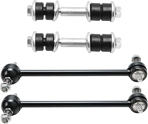 Miniatura 107 de Detroit Axle - 4 barras estabilizadoras para Jeep Grand Cherokee Commander 2005-2010 2006 2007 2008 2009 de repuesto delantero y trasero