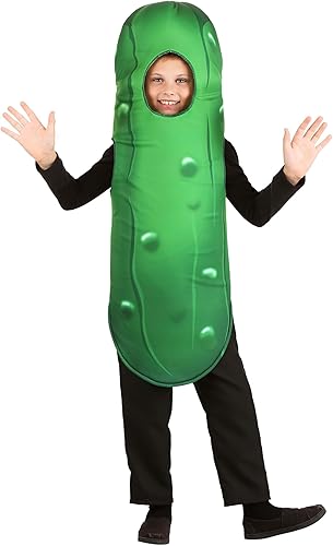 Miniatura 1 de Disfraz de pepinillo de eneldo para niños, divertido traje de comida para Halloween, juegos escolares y fiestas temáticas