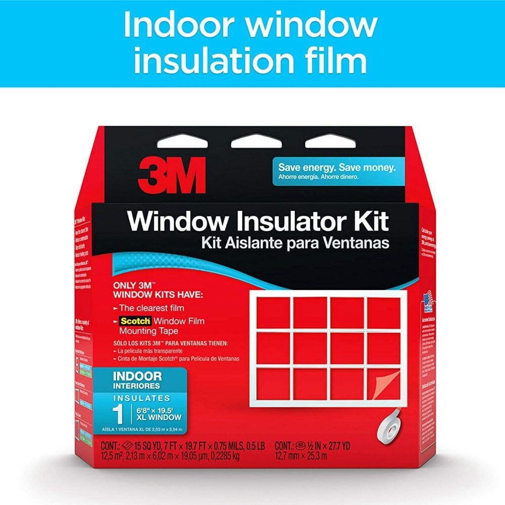 3M 2149W Indoor 1 Kit Isolante, Trasparente Calore e Freddo, 7 19.7 Film, Copre One XL 6 8 "x 5.9m Window